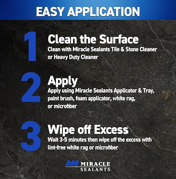 Miracle Sealants 511 Porous Plus Premium Penetrating Sealer for Countertops, Stone & Tile Gallon, 4 Pack