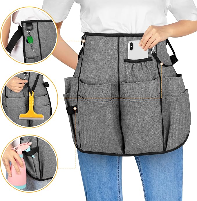 LoDrid Cleaning Supply Caddy with Cleaning Apron