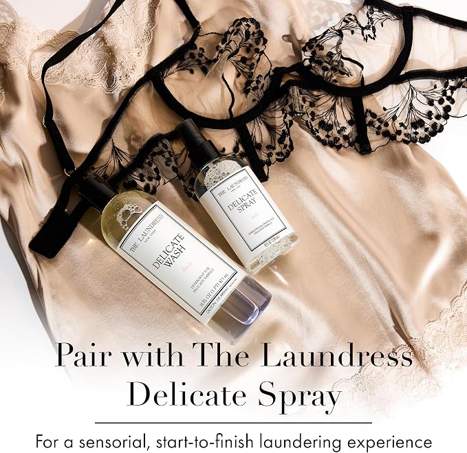 The Laundress Delicate Wash Luxury Liquid Laundry Detergent, 31 Loads, Concentrated Washing Detergent, Lady Scent, Enzyme-Free Hand or Machine Wash Laundry Soap for Silk, Linen, Lingerie & More