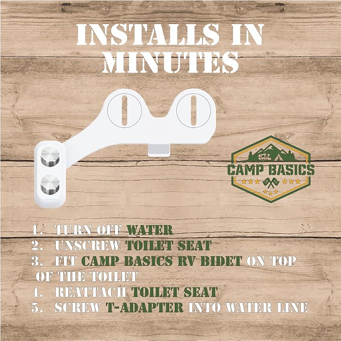 RV Bidet Made to Fit Your RV and Camper Trailer | Easy to Install and Self Cleaning | Non Electric | Upgrade Your RV