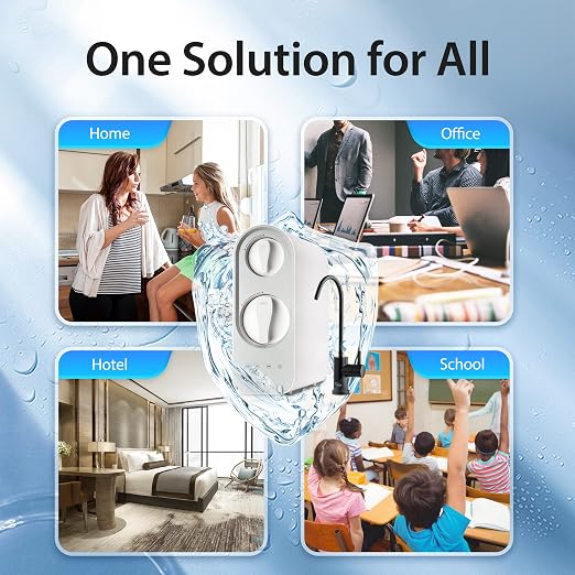 iSpring RO600BN Tankless Reverse Osmosis System Under Sink, 600 GPD Fast Flow RO System, 2.5:1 Pure to Drain Ratio RO Water Filter System, Brushed Nickel Faucet, White