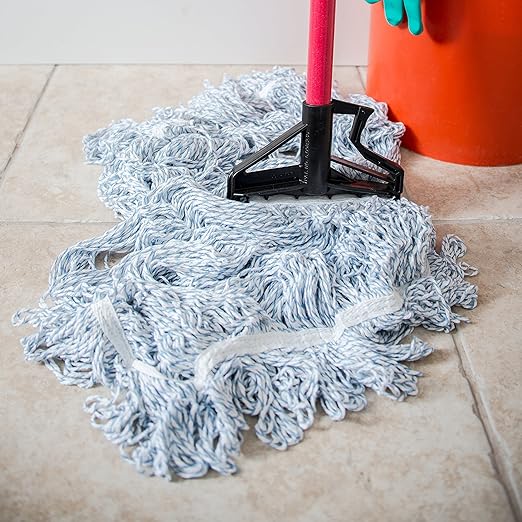 Carlisle FoodService Products 369674B14 Mop Head, 12" H, 5" W, 18" L, Rayon Cotton Blend, Large, Blue (Pack of 12)