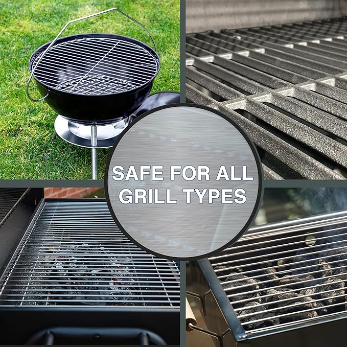 Kona Bristle & Bristle-Free Grill Brushes - Stainless Steel, Rust-Resistant, Safe for All Grill Types - Perfect Grilling Gift