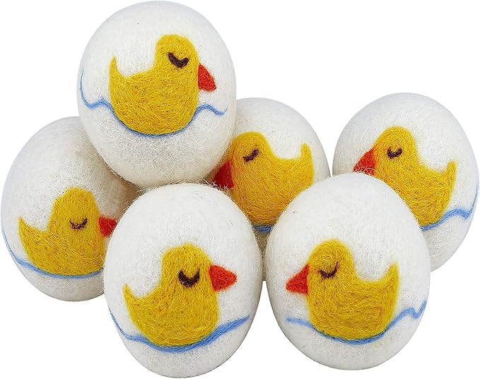 Dryer Balls - 6 Pack XL Wool Dryer Balls Laundry Pet Hair Remover Soften Clothes Eliminate Static Natural Fabric Softener, No Dryer Sheets - Gifts for Her
