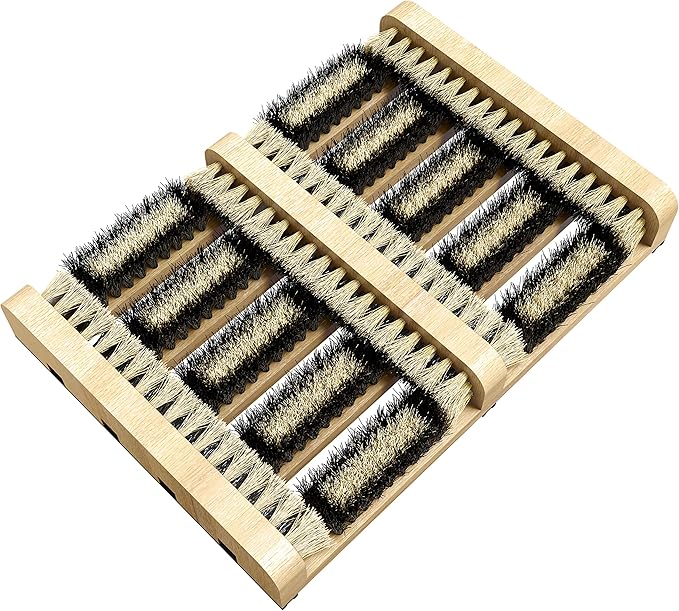 SCRUBIT Boot Scrubber Shoe Brush – Outdoor Boot Brush for Snow & Ice, All Weather Shoes & Boots Cleaner, Removes Snow, Sand and Mud – 14.2 x 10 in. Boot Scraper Door Mat