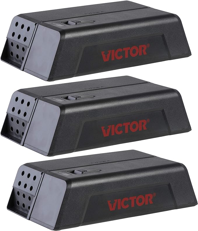Victor M250SSR-3 Indoor Humane Electronic Mouse Trap - No Touch, No See Electric Instant Kill Mouse Trap - 3 Traps