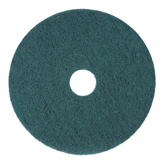 Boardwalk BWK4018GRE 18 in. Diameter Heavy-Duty Scrubbing Floor Pads - Green (5/Carton)