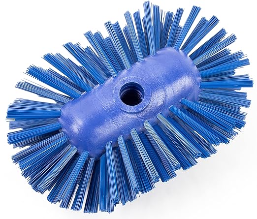 SPARTA Tank and Kettle Scrub Brush Heavy-Duty Tile Brush, Color-Coded and Handle Compatible (Sold Separately) for Optimal Access In Spacious Containers, Plastic, 5.25 X 7.5 Inches, Blue