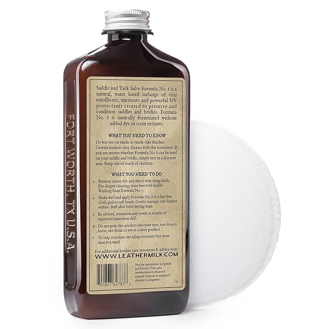 Chamberlains Leather Milk Saddle Tack Salve Conditioner Formula No. 8, 12 Ounce