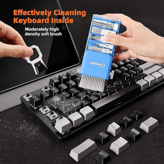 Keyboard Cleaner Laptop Cleaning Kit, Keyboard Cleaning Kit Laptop Cleaner, Electronics Cleaning Tool, White, Blue