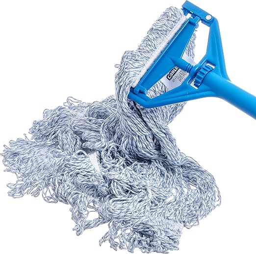 Carlisle FoodService Products 369674B14 Mop Head, 12" H, 5" W, 18" L, Rayon Cotton Blend, Large, Blue (Pack of 12)