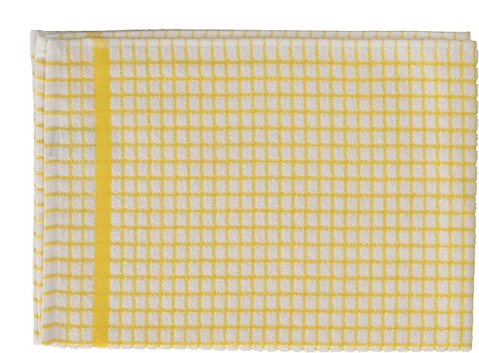 Samuel Lamont Poli Dri Tea Towels - Set of 3 100% Cotton 27.5 x 19 Inch (Gold)