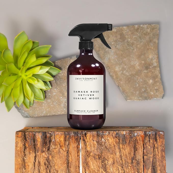 ENVIRONMENT Inspired by 5-Star Resort FMT Surface Cleaner, 16oz Luxury Surface Cleaner (Damask Rose | Vetiver | Guaiac Wood) Home Essentials, Scented Cleaning Products, Vegan & Cruelty-Free
