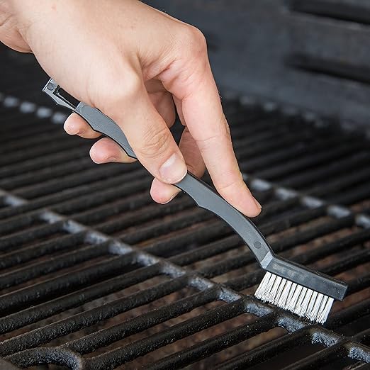 SPARTA Flo-Pac Grout Brush, Utility Brush with Crimped Stainless Steel Bristles for Cleaning, Detail Work, and Janitorial Use, 7 Inches, Black, (Pack of 12)