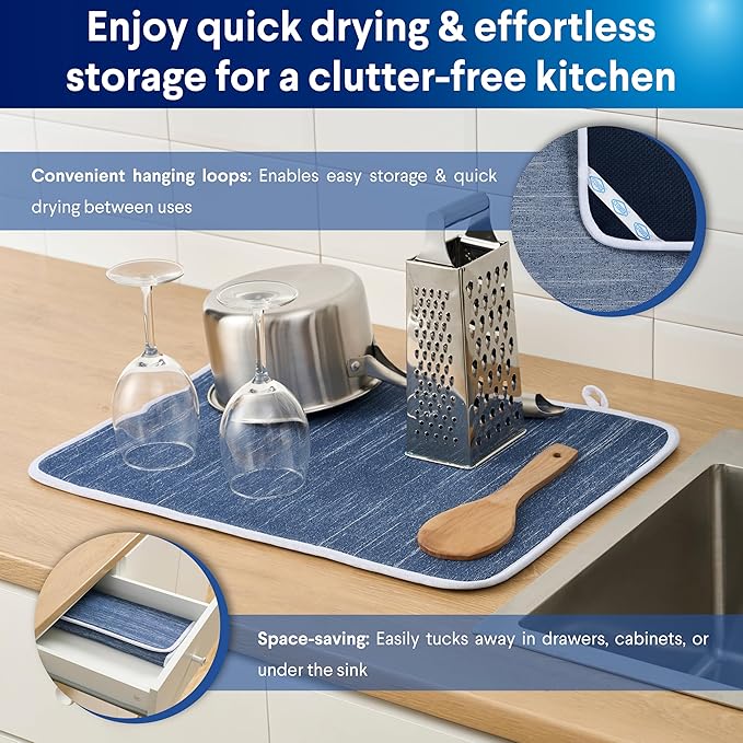 Clorox Premium Kitchen Set - Perfect for Home Cleaning & Handling Dishes - 2 Cotton Kitchen Towels, 2 Cotton Dishcloths, Mini Oven Mitt, Dish Drying Mat, 2 Scrubber Dishcloths - 8 Pc Set