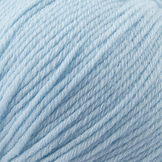 100% Merino Wool Yarn, 6-Ply Luxurious and Soft Yarn for Hand Knitting & Crocheting, 1.76 OZ/50g, 127 yds/116 Meters (Sky Blue, 3 Balls)