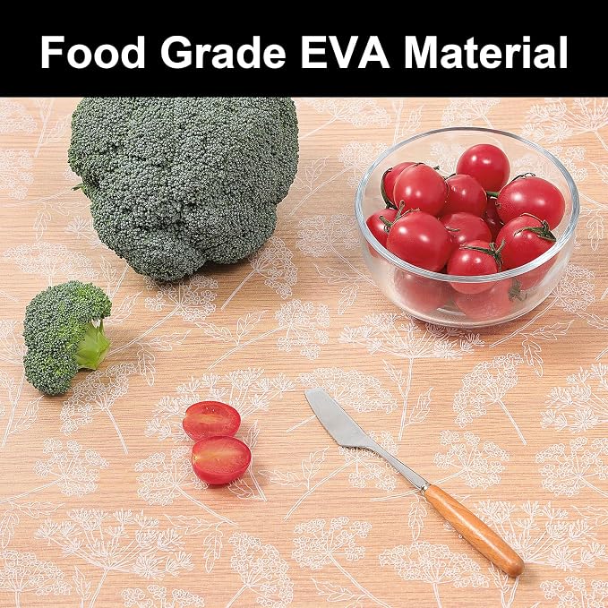 Cooyes Shelf Liners for Kitchen Cabinets, Refrigerator Liners Waterproof & Oil-Proof Kitchen Cupboard Liner Drawer Mats EVA Material Non Adhesive Fridge Liner for Shelves（17.5" W x 360" L）