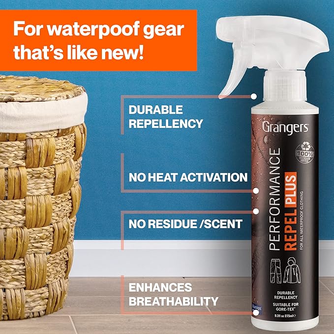 Grangers Performance Repel Plus Spray-on Waterproofing Treatment for Fabrics, 16.9 oz / 500ml