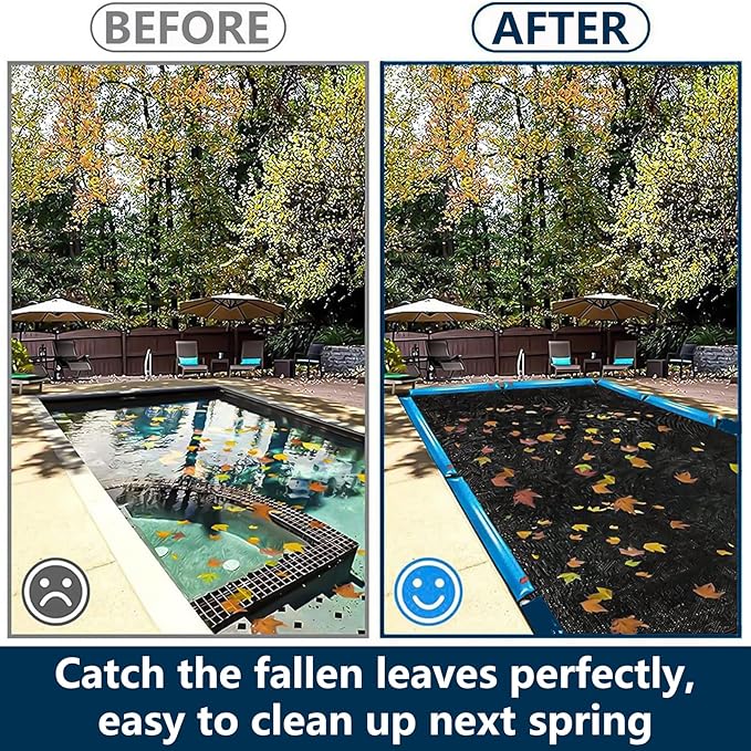 Pool Leaf Net Cover，Rectangle Pool Covers for Inground Pools, Cuttable Protective Fine Mesh with Extra 3m-10m Rope for Easy Setup(Size:3m*10m)