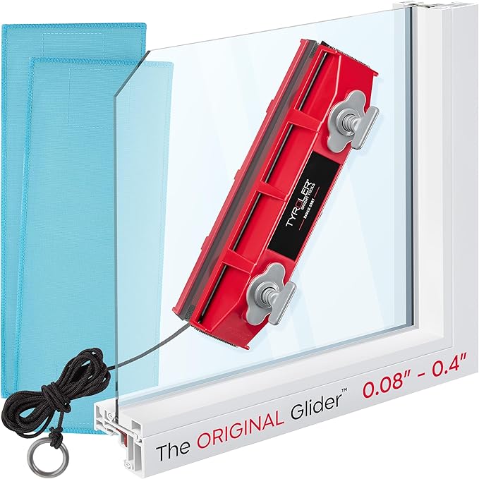 Tyroler Outside Magnetic Window Cleaner Tool | The Glider S-1 AFC Double-Sided Window Cleaner Tool Fits Windows 0.1"-0.4" Thick | Magnet Window Cleaner | Magnetic Glass Cleaner | Limpiador magnetico