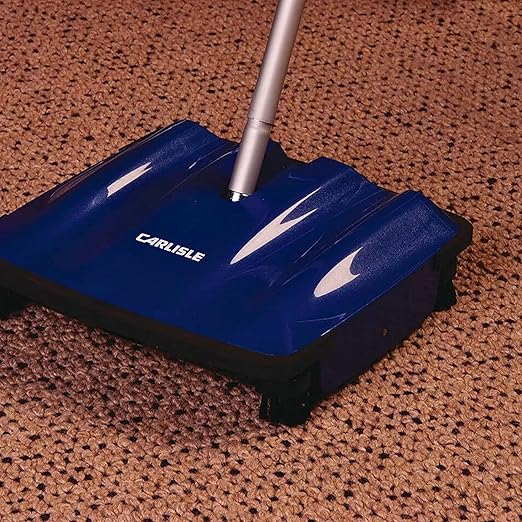 Carlisle FoodService Products Duo-Sweeper Rubberized Carpet and Floor Sweeper – Efficient Manual Cleaning for Restaurants with Low Pile Carpets