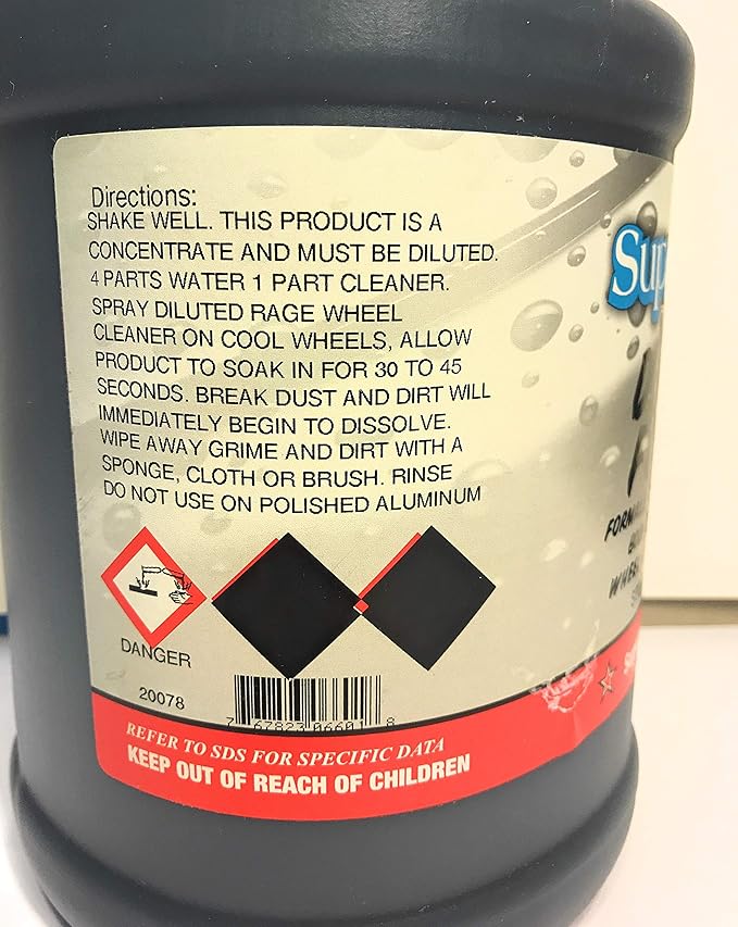 Superior Products Dark Fury (Formerly RAGE) Wheel and Bug Cleaner, 1 Gallon, Made in USA