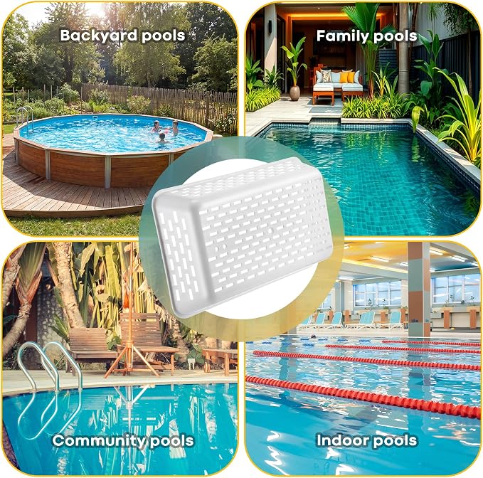 Aurelema Pool Skimmer Guard, Anti-Rust Skimmer Cover with Ultra Fine Mesh, Keeps Pool Pump and Filter from Leaves and Debris, Skimmers Saver for In-Ground and Above-Ground Pools Skimmers