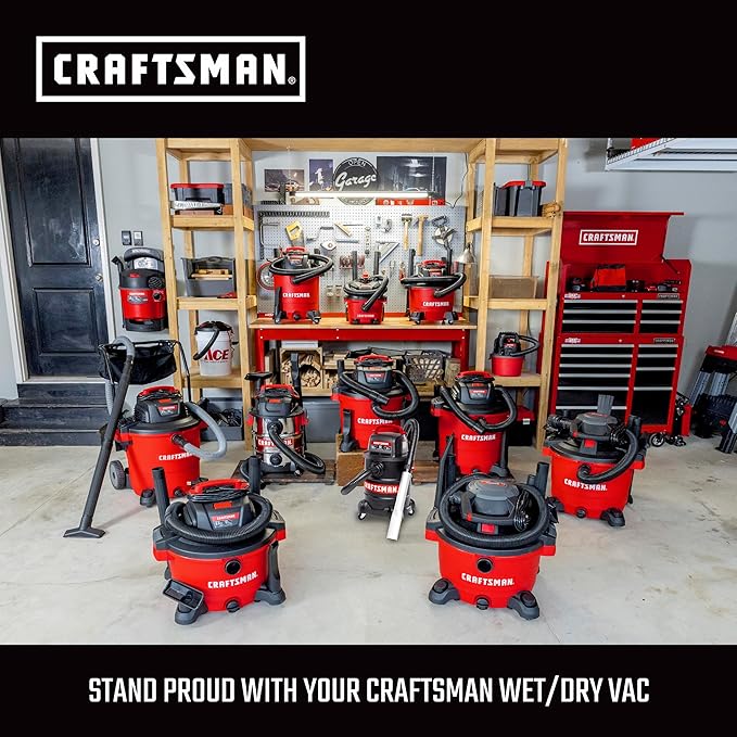 CRAFTSMAN CMXZVBE38668 1-1/4 in. 6-Piece Micro-Cleaning Wet Dry Vac Attachment Kit, Industrial-Grade Shop Vacuum Accessories for Intricate and Detail Cleaning, Fits 1-1/4 in. Hose Diameter