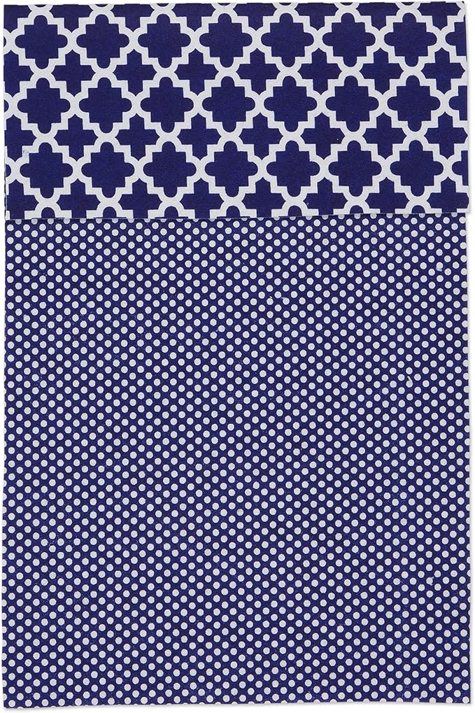 DII Fridge Liner Collection Non-Adhesive, Cut to Fit, 12x24, Navy Lattice, 6 Piece
