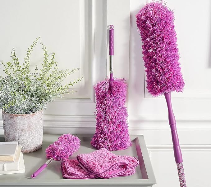 6-Piece Easy Reach Microfiber Duster Set (Stone)