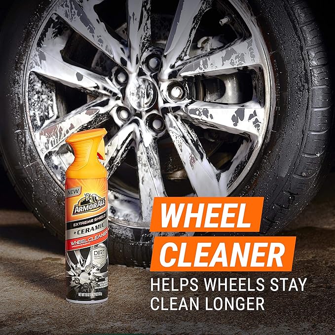 Armor All Wheel and Tire Cleaner, Extreme Shield + Ceramic Wheel Cleaner and Tire Shine Spray Combo Pack
