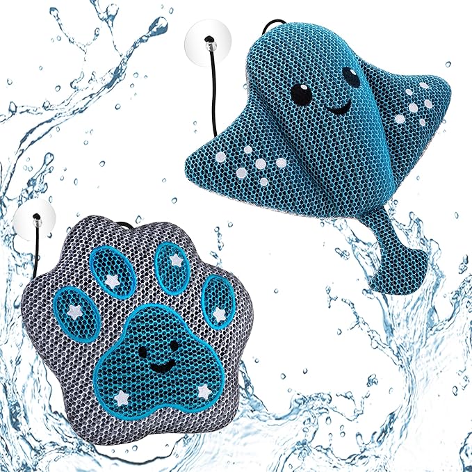 Hot-Tub-Scum-Absorber-Devilfish 1 Pack & Hot-Tub-Scum-Absorber-Professional-Paw 1 Pack Hot-Tub-Scum-Absober-Kits Floating-Sponge-Scum-Remover Reusable-Scum-Bug-Oil-Scum-Absorbing-Sponge