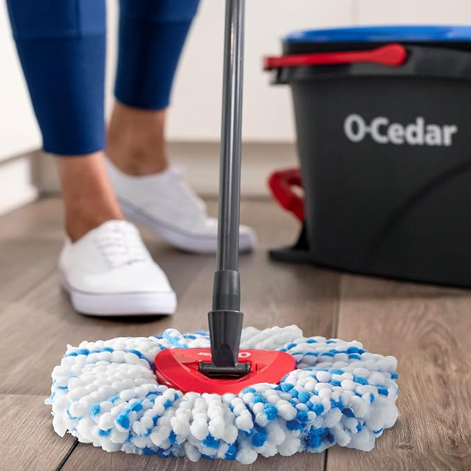 O-Cedar Genuine RinseClean Deep Clean Spin Mop Head Replacement (1-Pack) | 40% More Cleaning Power | Microfiber Refill | Machine Washable | Compatible with O-Cedar EasyWring RinseClean Spin Mop System