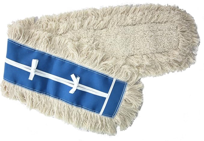 48" Industrial Strength Washable Cotton Dust Mop Refill Replacement Head for Home & Commercial Use for 48 Inch Frame Cleans Hardwood Laminate Concrete or Other Floor Systems