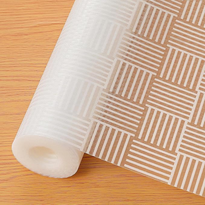 Cooyes Shelf and Drawer Liner for Kitchen Cabinets – Non-Adhesive, Waterproof, Non-Slip Cabinet Liners for Scratch Protection, Desk, Refrigerator, Shelves, Drawers with Modern Pattern