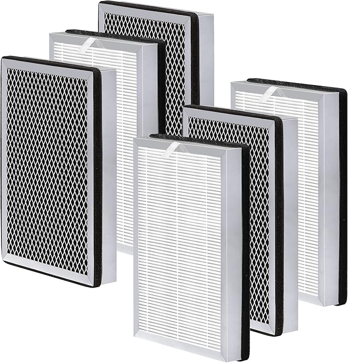 MA Series 25 Replacement Filter compatible with MA Series 25 Air Purifier Filter Replacement, 3-in-1 Composite Filter with H13 True HEPA, Activated Carbon and Pre-filter, Pack of 6