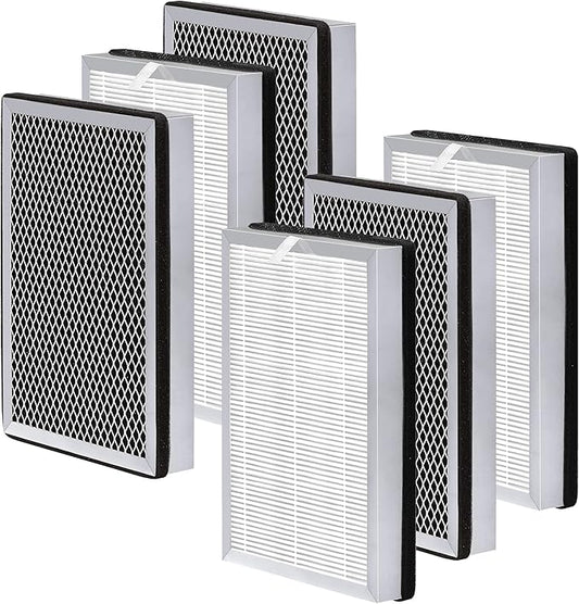 MA Series 25 Replacement Filter compatible with MA Series 25 Air Purifier Filter Replacement, 3-in-1 Composite Filter with H13 True HEPA, Activated Carbon and Pre-filter, Pack of 6
