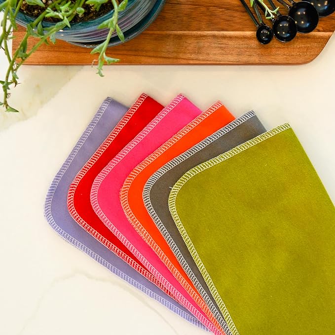 Marley's Monsters UNpaper Towels - 12 Count roll, Reusable Paper Towels Cotton, Tree Free (Volcano)