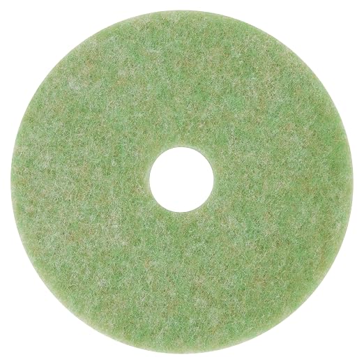 3M Low-Speed Topline Autoscrubber Floor Pads 5000, 15" Diameter, Green/Orange (Case of 5)