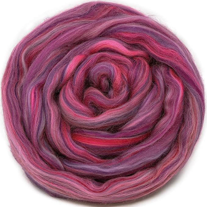 Living Dreams Yarn Festival Merino Wool Fiber. Colorful Combed top roving for Hand Spinning, Needle Felting, Wet Felting, soap Making and Dryer Balls. Chitty Chitty