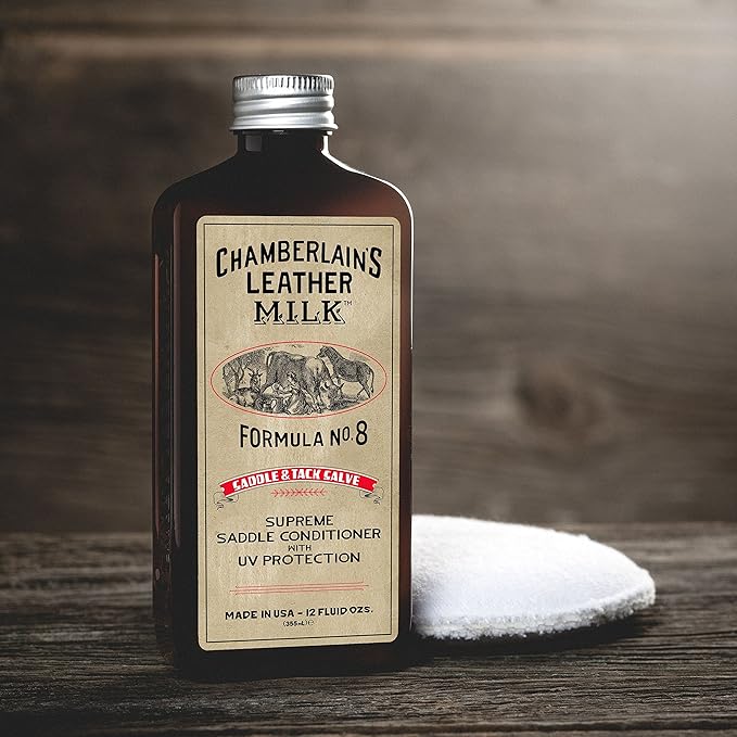Chamberlains Leather Milk Saddle Tack Salve Conditioner Formula No. 8, 12 Ounce