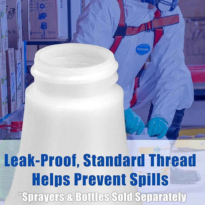 Commercial-Grade Chemical Resistant 24 oz Bottles ONLY 4 Pk Embossed Scale For Measuring. Pair With Industrial Spray Heads For Auto/Car Detailing Janitorial Cleaning Supply or Lawn Care.