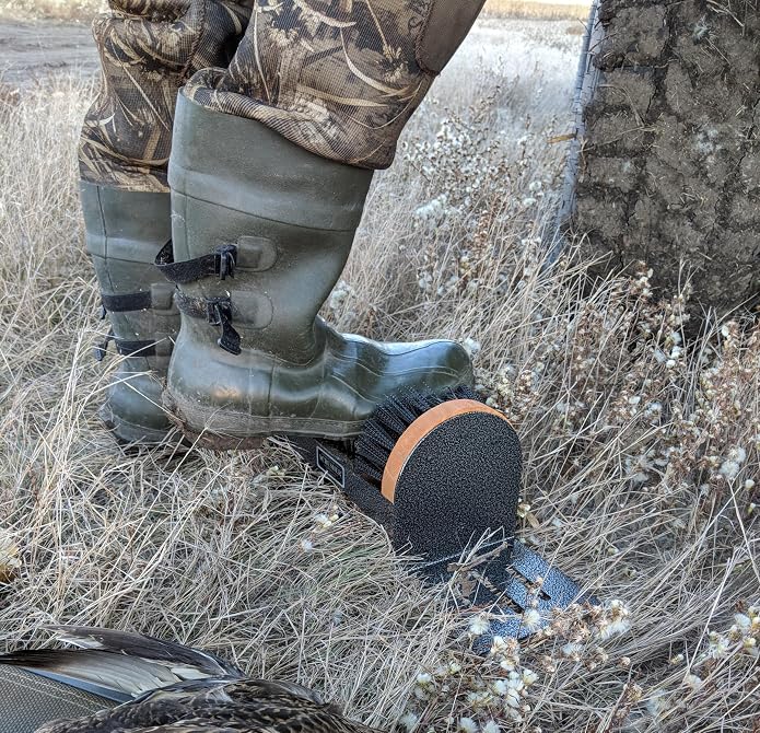 Scrusher Big Boot Cleaner - Extra Wide Heavy Duty Boot Scrubber Brush Weather Resistant Steel Frame Made in America