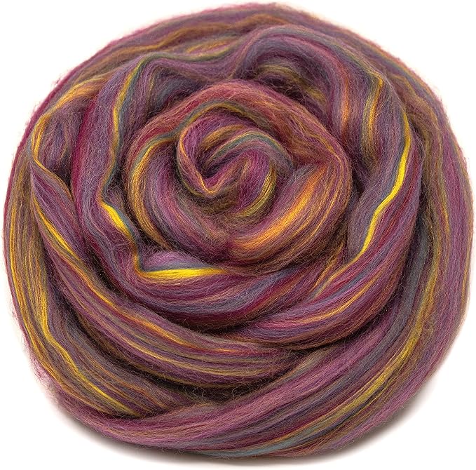 Merino and Rayon Derived from Bamboo Fiber Blend. Super Soft Combed Top Roving for Hand Spinning, Needle Felting, Wet Felting, soap Making and Dryer Balls. Golden Dawn