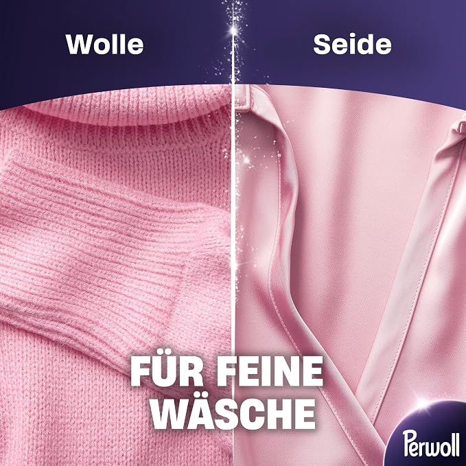 Perwoll Wool & Delicates Detergent (1 x 27 Wash Loads) | Detergent for Fine Fabrics | Gently Cleans, Smoothes and Renews Fibers & Prevents Pilling, with Triple-Renew Technology