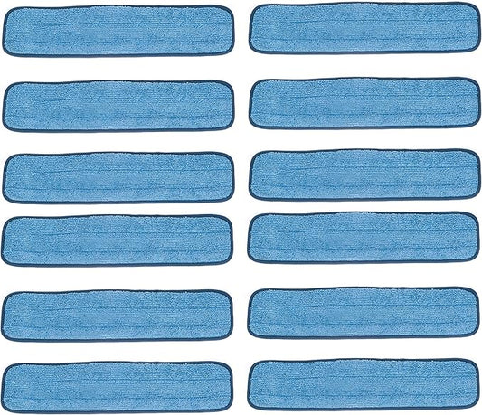Real Clean 36 inch Microfiber Wet Mop Refill Pads for Flat Mop Frames (Pack of 12)